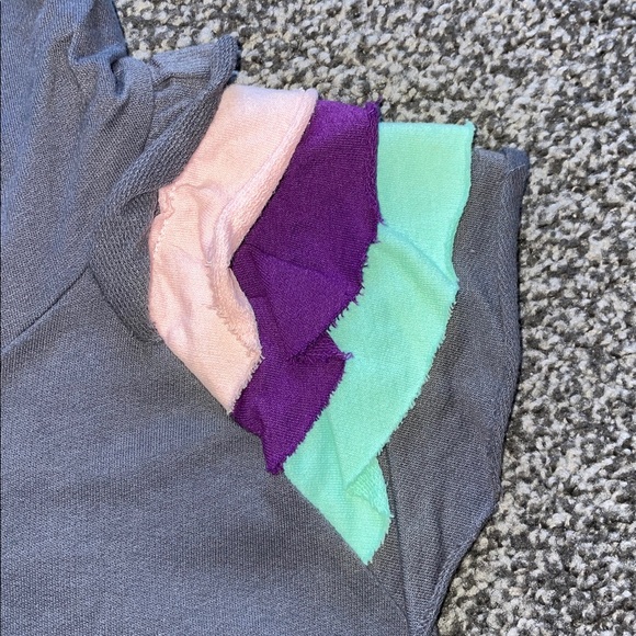 Delia’s Vintage Y2K Junior’s Zip Up Hoodie Vest Grey/Purple Size Medium - Picture 5 of 9